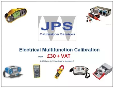 Calibration Of Electrical Multifunction Metrel Megger Fluke Kewtech Testers • £48