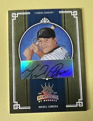 2005 Miguel Cabrera Donruss Diamond Kings 347 Signature Platinum /10 • $250