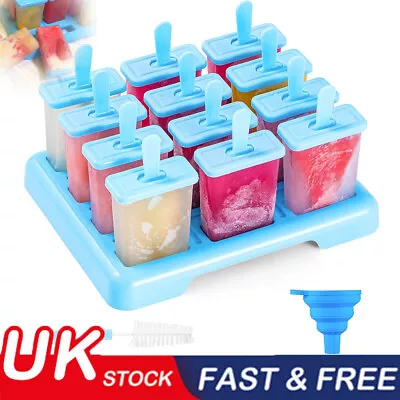 Ice Lolly Cream Maker Mold DIY Popsicle Mould Frozen Yogurt Icebox DIY Summer UK • £10.92