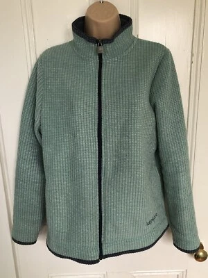 £16.99 • Buy Ladies Weird Fish Waffle Grid Full Zip Fleece Jacket Top Size 14 Pale Green Blue
