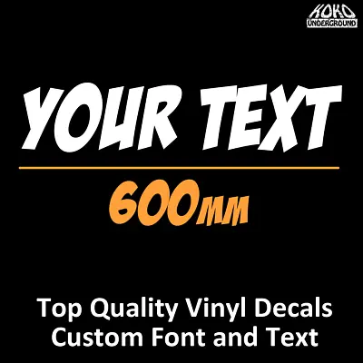 600mm Custom Vinyl Decal Sticker Text Name Lettering Shop Car Window Van Ute Bus • $9.35