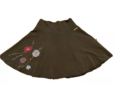 Matilda Jane Women SZ M Stellar Skirt Paint By Numbers Floral Embroidered Cotton • $20