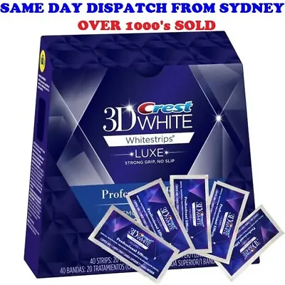 $15.95 • Buy Crest 3D White Whitestrips Teeth Whitening Strip Professional 2 Pouch 4 Strips