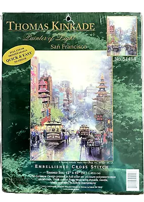 Candamar Vintage 2002 Cross Stitch Kit SAN FRANCISCO Thomas Kinkade Stitchery • $26