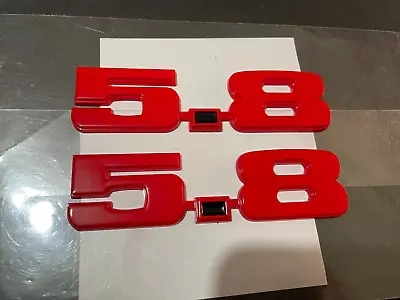 351W Windsor 5.8 Liter Red/Black Fenders Emblem Badge - 2PCS • $20.95