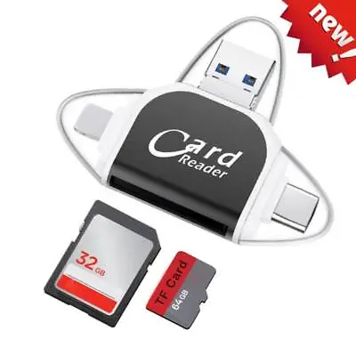 2024 NEW Multi Port 4 In 1 Universal Card Reader Portable Memory Card Reader-A- • $5.34