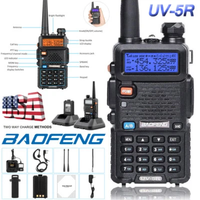 $29.99 • Buy BaoFeng UV-5R V/UHF Dual Band Two-way Walkie-Talkie 136-174/400-520MHz Ham Radio