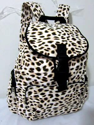 NEW Victoria Secret Pink LEOPARD CHEETAH CARRY ON BEACH BOOK BAG BACKPACK TRAVEL • $58.99