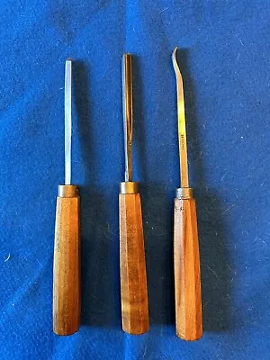 Vintage Wood Carving Chisels Used Dixon Usa (3 Pcs) In Very Good Condition • $16