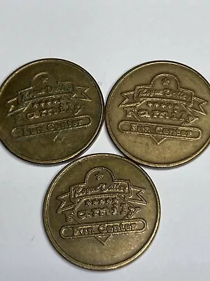 3 Old Rogue Valley Family Fun Center Arcade Game Tokens - Medford Oregon (#av2) • $9.59