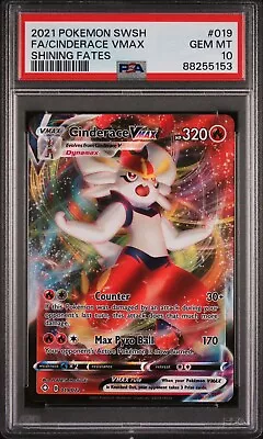 Cinderace VMAX 019/072 Full Art Pokemon Shining Fates #019 - PSA 10 GEM MINT • $22