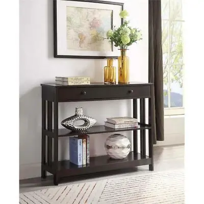 Convenience Concepts Mission One-Drawer Console Table In Espresso Wood Finish • $118.04