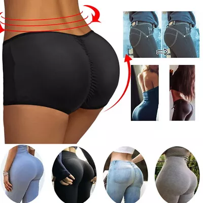 UK Padded Bum Pants Enhancer Shaper Panty Butt Lifter Booty Boyshorts Underwear • £4.79