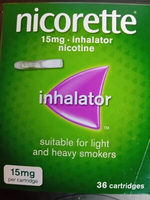 £27.50 • Buy Nicorette Inhalator 15mg Cartridges X36 Fast Delivery Anywere In UK Quality 