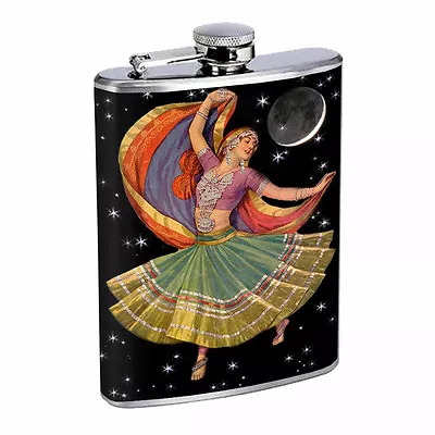 Vintage Gypsy Woman D12 Flask 8oz Stainless Steel Hip Drinking Whiskey • $14.95