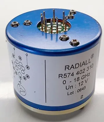 $99.99 • Buy Radiall R574 402 310 RF SPnT Coaxial Switch 0-18 Ghz 12V SMA  3 Positions 