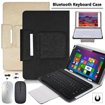 For 10  10.1  Inch Android Tablet PC Universal Keyboard Leather Case Cover Mouse • £15.99