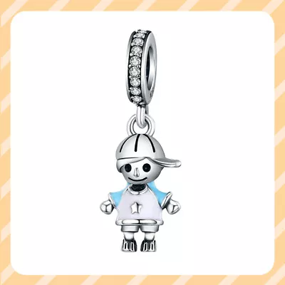 Authentic Athletic Little Boy Dangle 925 Sterling Silver Women Bracelet Charm • $15