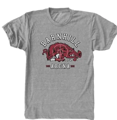 Men’s 19Nine Arkansas Razorbacks Barnhill Arena Retro T-shirt Tee Gray Medium • $15