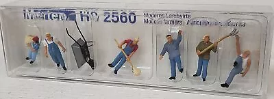 Merten NEW #0212560 HO 1/87 Scale Set Of 6 Modern Farm Workers With Tools • $19.99