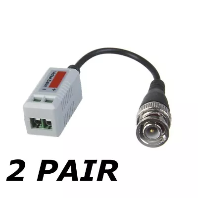 4pcs 2 Pair CCTV Camera Coax BNC AHD TVI Video Balun Transceiver To CAT5e/6 5MP • $9.99