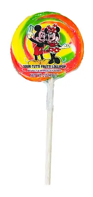 Disney Park Candy Mickey Minnie Sour Tutti Frutti Lollipop 3  2oz • $15.95