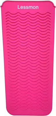 £5.24 • Buy Heat Resistant Silicone Mat Pouch, Lessmon Hair Styling Tools For Curling Irons,