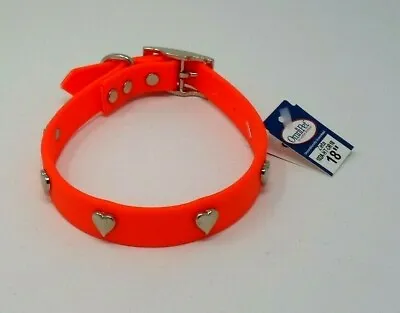 Zeta - Design Dog Collar / 18 Inch Color Orange / Free Brass Hang Tag 102a-ht • $11.50