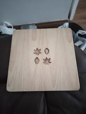 Place Matt's Wooden X 6 Large 10 Inch Square With Burnished Leaves Design • £19