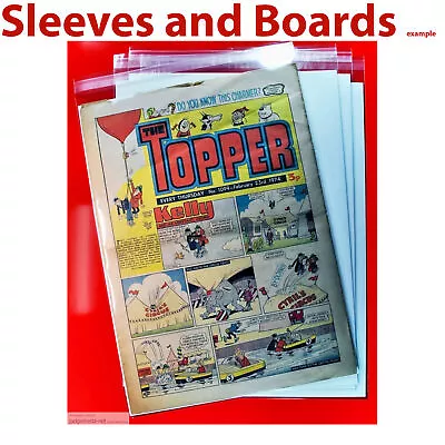 New Bags And Acid Free Boards For Vintage Large Comics Size6 A3 X 10 • $35.42