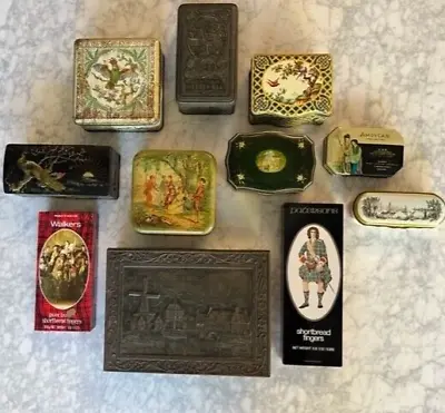 Antique Vintage Lot Of 11 TINS English/Dutch Biscuit/Shortbread/Coffee/Ginger • $129