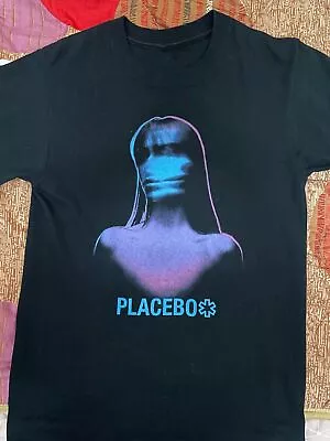 Vtg PLACEBO Band Music Cotton Black Unisex Full Size Shirt • $17.99