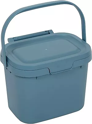 Addis Everyday Kitchen Food Waste Compost Caddy Bin 4.5 Litre Air Blue 518695 • £5.99