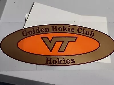 Virginia Tech Golden Hokie Club Hokies. Logo Decal Sticker 4.5  • $4.77