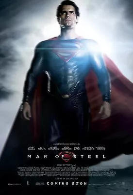 2013 Man Of Steel Movie Poster 11X17 Superman Clark Kent Henry Cavill Lois 🍿 • $12.83