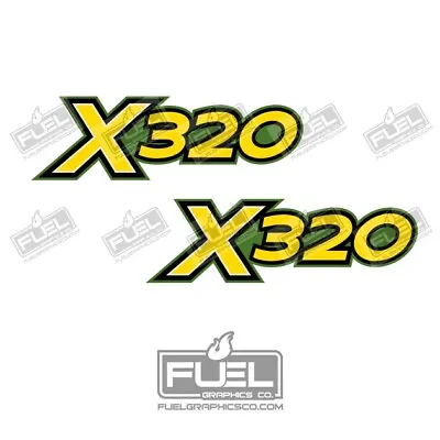 X320 Lawn Tractor Lawnmower Hood Premium Vinyl Decal Set - 6  Wide X 1.875  Tall • $25.24