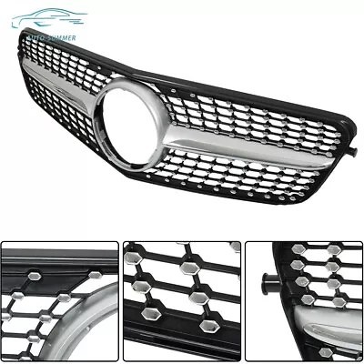 Front Bumper Grill Grille For 2008-2014 Mercedes Benz C-CLASS W204 Diamond Look • $41.40