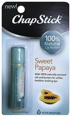 ChapStick 100% Natural Lip Butter Sweet Papaya 0.15 Oz (Pack Of 12) • $27.99