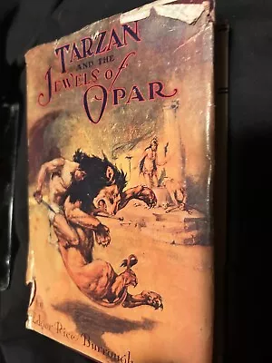 Tarzan And The Jewels Of Opar Hardcover Edgar Rice Burroughs Antique 1918 • $15