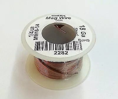 18 Gauge Insulated Magnet Wire 1/4 Pound Roll (50' Approx.) 18AWG MW18-1/4 • $8.95