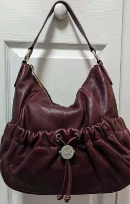 Michael Kors Merlot Leather Hobo Shoulder Bag Purse • $42