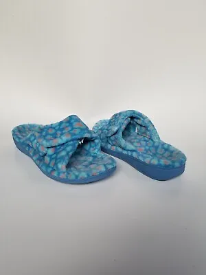 Vionic Relax - Orthaheel Orthotic Slippers Blue - 9 Medium • $26