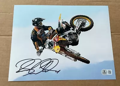 Ricky Carmichael Signed 8x10 Motorcross Photo Beckett Bas #8 • $61.10