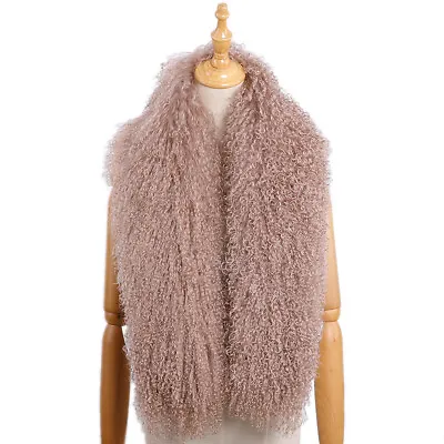 Fashion Women's Winter Mongolian Wool Scarf Lamb Scarves Real Fur Neck Warmers • $55.99