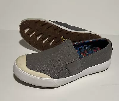 Keen Elena Loafer 10 Charcoal Canvas Slip On Recycled Shoes Womens • $27