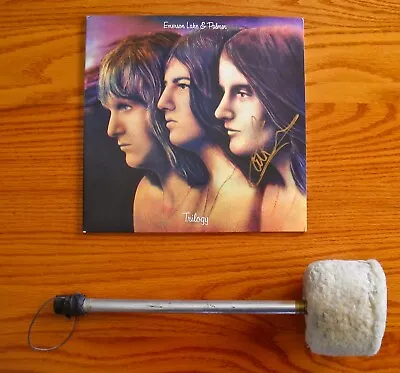 ELP~Carl Palmer Stage Used Paiste Gong Mallet & Autographed TRILOGY Album~w/COA • $2499.99