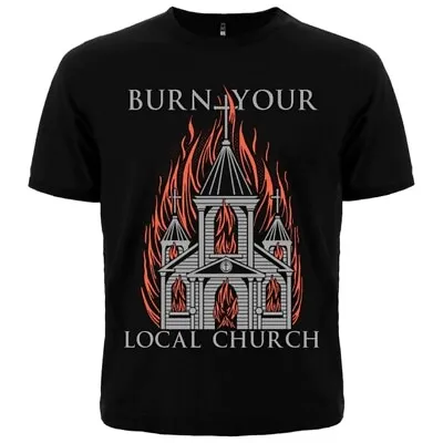  Burn Your Local Church Black Metal Mayhem Venom Bathory T-Shirt • $19.88