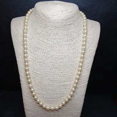 Vintage Signed MONET Faux Pearl Individually Knoted. 10406 • $17.99