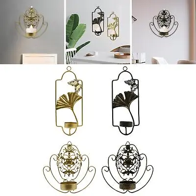 Iron Wall Mounted Candle Holder Candlestick Holder For Living Room Exquisite • £7.24