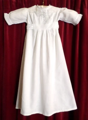 £22 • Buy VINTAGE White CHRISTENING GOWN Cotton BABY Lace NIGHTGOWN Embroidered BEAUTIFUL